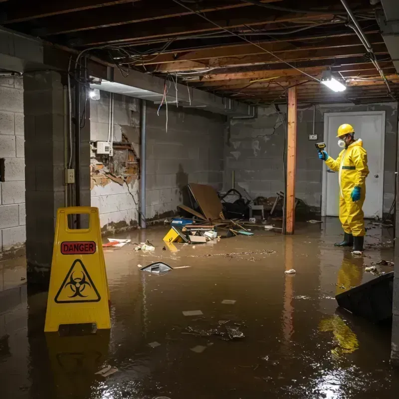 Flooded Basement Electrical Hazard in Rochester, IL Property